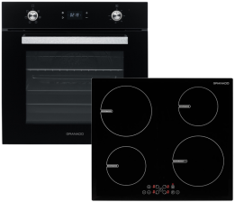 Комплект (духова шафа  + варильна поверхня) GRANADO GEO 62-1310 black + GIH 614
