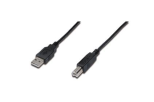 Кабель USB ASSMANN USB 2.0 (AM/BM) 3m, black AK-300102-030-S