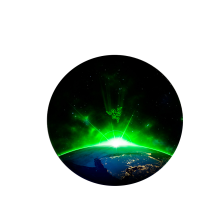 Килимок  220*220 мм тканинний RAZER 15 з боковою прошивкою (круглий), товщина 3 мм, колір Black/Green