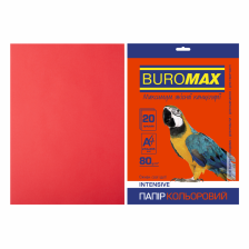 Папір  Buromax А4, 80g, INTENSIVE red, 20sh (BM.2721320-05)
