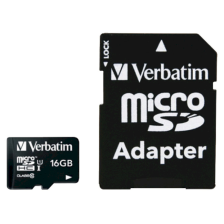 Карта пам'яті  Verbatim micro SDHC 16ГБ (клас 10) з адаптером