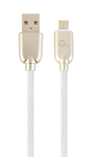 Кабель USB Cablexpert (CC-USB2R-AMmBM-2M-W) USB 2.0 A - microUSB, преміум, 2м