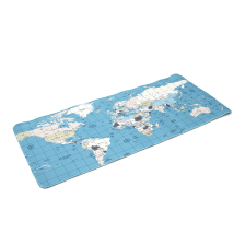 Килимок  300*700 тканинний Карта світу з боковою прошивкою, товщина 3 мм, колір Blue, Пакет