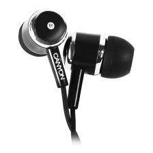 Гарнітура CANYON EPM- 01 Stereo earphones with microphone, Black, cable length 1.2m, 23*9*10.5mm,0.013kg