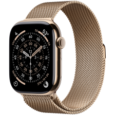 Смарт годинник  Apple Watch 11 GPS LTE 46mm - Gold Titanium Case with Gold Milanese Loop - M/L (MFD84)