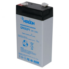 Акумуляторна батарея MERLION AGM GP632F1 6 V 3,2Ah ( 35 x 70 x 135 (120 ) ) Q20