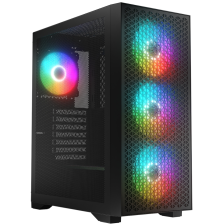 Корпус  LogicConcept DART PRO ARGB MIDI BLACK MESH fans 4x120mm без БЖ ATX