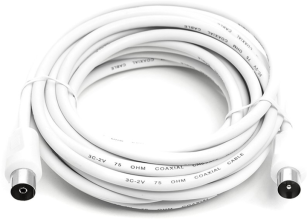 Кабель PowerPlant AV 75 Ом 5 м Білий (CA911936)