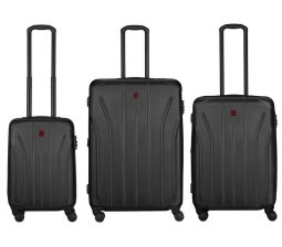 Набір валіз  Wenger, Oryson 3 в 1, (S,M,L), пластик, 4 колеса, чорний 653171