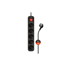 Мережевий фільтр  ColorWay 5 розеток/2M (CW-PSEA52BK) Black