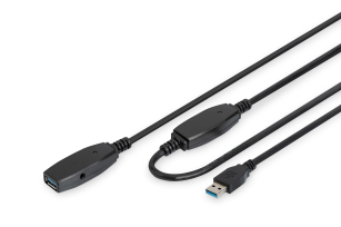 Подовжувач DIGITUS USB 3.0 Active Cable, A/M-A/F, 15 m DA-73106