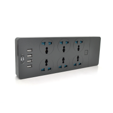 Мережевий фільтр  ТВ-Т12, 6 розеток + 4 USB, 2 м, перетин 3х0,75мм, 3000W, Black, Box