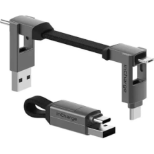Кабель 6in1 inCharge 6 - 0.06m gray Rolling Square (SIX01R)