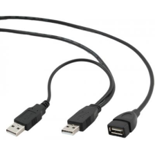Кабель  Gembird CCP-USB22-AMAF-3 двойной USB 2.0 AM/AF 0,9 м
