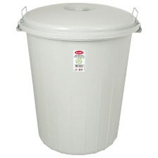 Бак для сміття  90 л з защіпками сірий Planet