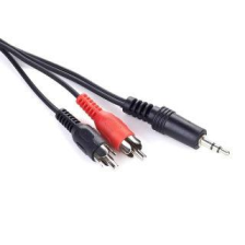 Аудіокабель Cablexpert (CCA-458/0.2) 3.5mm-2хRCA 0.2 м, стерео, Black