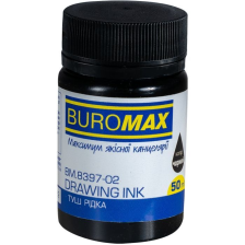 Туш для креслення   Buromax 50 мл чорний (BM.8397-02)