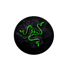 Килимок  220*220 мм тканинний RAZER 11 з боковою прошивкою (круглий), товщина 3 мм, колір Black/Green