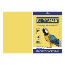 Папір  Buromax А4, 80g, INTENSIVE yellow, 20sh (BM.2721320-08)