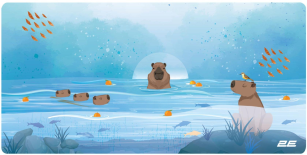 Килимок  2E Capybarra L Blue (2E-PAD-L-CAPY-BLUE)