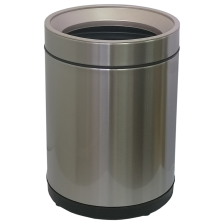 Відро для сміття  JAH 10 л кругле срібний металік без кришки з внутрішнім відром