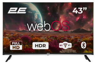 Телевізор  43" 2E LED FHD 60Hz Smart WebOS Black 2E-43A07KFW