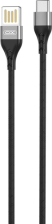 Кабель USB 2.0 AM to USB-C 1.0m 2.1A double-side grey XO (NB188-TC-1-GR)