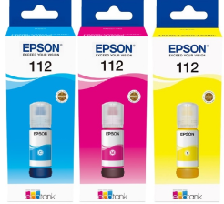Набір оригінальних чорнил  Epson для L15150/15160 №112 3шт x 70мл C/M/Y (SET112C/M/Y)