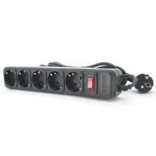 Мережевий фільтр MERLION UPS B545, 220В 10А, 5 розеток, 4,5 м, сечение 3х0,75мм, черный Q30