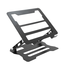 Підставка до ноутбука L018(покращена) складана, до 17', алюміній, колір чорний, 245*225*30 мм, 1,5 кг  