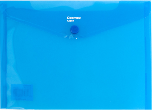 Папка-конверт  Comix А5 12 шт Прозорий синій (A1854-BL-12)