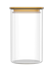 Банка для зберігання  Ardesto Fresh 1100мл, скло, пластик, прозорий AR1311SFM