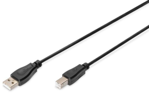 Кабель  Digitus AM / BM 1.8m Black bulk (AK-300102-018-S)