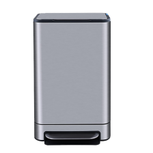 Відро для сміття з педаллю  JAH 40 л Soft Close срібний металік з внутрішнім відром