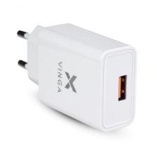 Мережевий зарядний пристрій Vinga QC3.0 Quick Wall Charger 1xUSB 18W Max (VWCQAW)