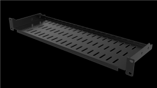 Полиця  MIRSAN 10", 1U, консольна, глибина 150 мм, чорна MR.RAK1U15.01