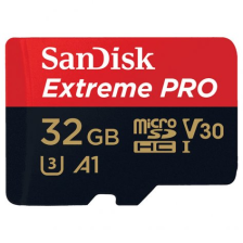 Карта пам'яті MicroSDHC 32GB SanDisk Extreme Pro A1 Class 10 V30 U3 (SDSQXCG-032G-GN6MA) + SD адаптер