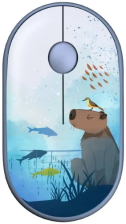 Миша  2E MF300 Capybara Swim Silent Wireless Blue (2E-MF300WCAPIBARABL)