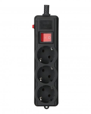 Мережевий фільтр  Gembird (SPG3-G-15B-PRO) 4.5m Black