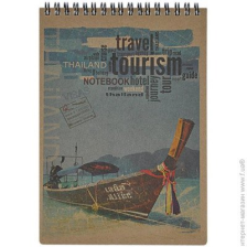 Блокнот  BUROMAX spiral top, А5, 80sheets, KRAFT, white, perforation,assorted (BM.2473)