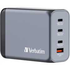 Зарядний пристрій  Verbatim GaN 240 W 4 ports (USB-C-140 W,USB-C-100 W,USB-C-65 W /USB-A -3.0) (32205