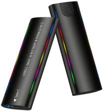 Зовнішня кишеня Dynamode M.2 SSD NVMe/SATA combo USB3.2 GEN2 Type-C aluminium black (DM-CAD-SSD10)