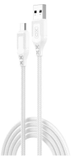 Кабель  XO NB235 Zebra Series Braided AM / MicroUSB 1m White (NB235_M_White)