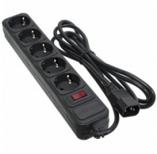 Мережевий фільтр PATRON 2 m3*1mm2 (SP-1055U) 5 розеток BLACK (EXT-PN-SP-1055U)
