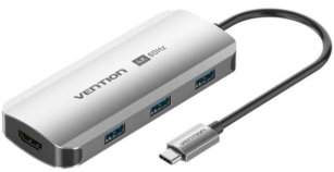 Док-станція  Vention 5in1 100W Silver (TQDHB)