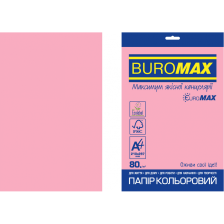 Папір  Buromax А4, 80g, PASTEL pink, 50sh, EUROMAX (BM.2721320E-10)