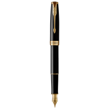 Ручка пір'яна  Parker SONNET 17 Black Lacquer GT  FP F (86 015)