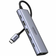 Концентратор  Ugreen USB-C to HDMI + 2xUSB 3.2 + 2xUSB-C 3.2 + PD CM511 gray (35999)