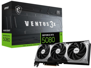 Відеокарта  MSI GeForce RTX5080 16GB VENTUS 3X OC (RTX 5080 16G VENTUS 3X OC)