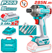 Шуруповерт  TOTAL TIRLI2028 гвинтоверт ударний, 20В, Li-Ion, 2ак.